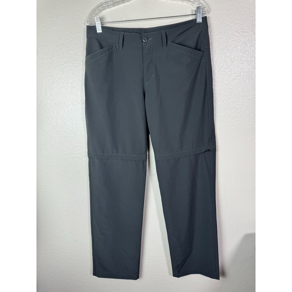 Eddie Bauer Womens Convertible Pants Size 10 Gray Outdoor Hiking Stretch Camping